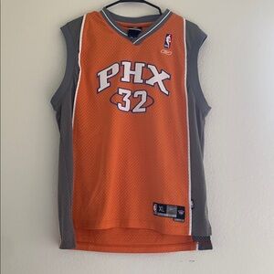Orange and Gray boys vintage PHX Basketball Jersey # 32 Stoudemire